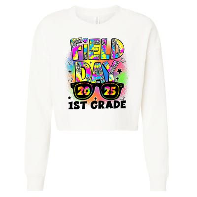 Field Day 1st Grade Field Day Fun Day Teacher Student  Cropped Pullover Crew