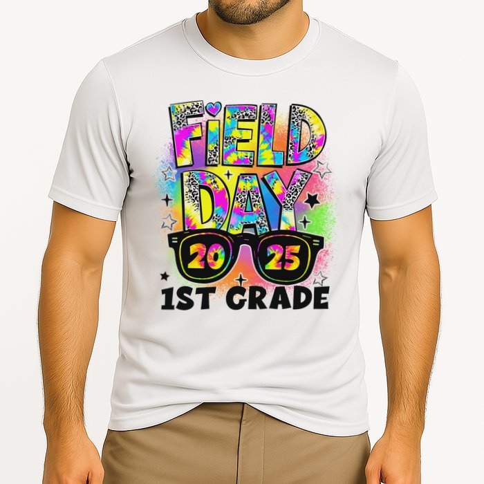 Field Day 1st Grade Field Day Fun Day Teacher Student Cooling Performance Crew T-Shirt