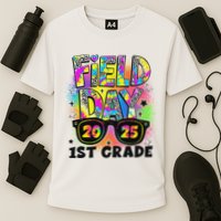 Field Day 1st Grade Field Day Fun Day Teacher Student Cooling Performance Crew T-Shirt