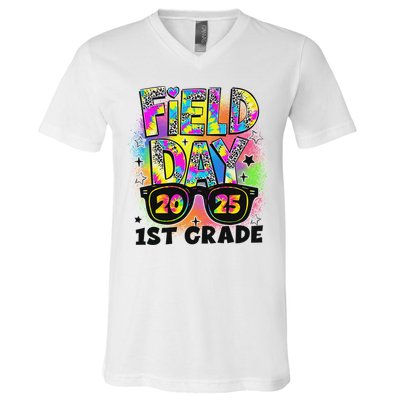 Field Day 1st Grade Field Day Fun Day Teacher Student V-Neck T-Shirt