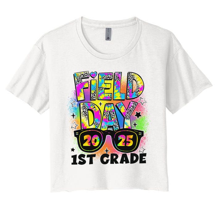 Field Day 1st Grade Field Day Fun Day Teacher Student Women's Crop Top Tee