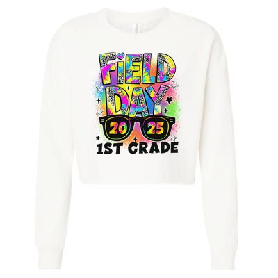 Field Day 1st Grade Field Day Fun Day Teacher Student Cropped Pullover Crew