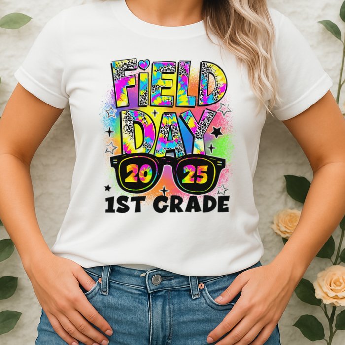 Field Day 1st Grade Field Day Fun Day Teacher Student Womens T-Shirt
