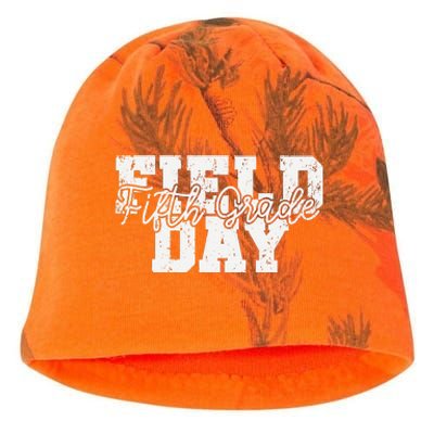 Field Day 2024 Fifth Grade School Teacher Orange Kati - Camo Knit Beanie