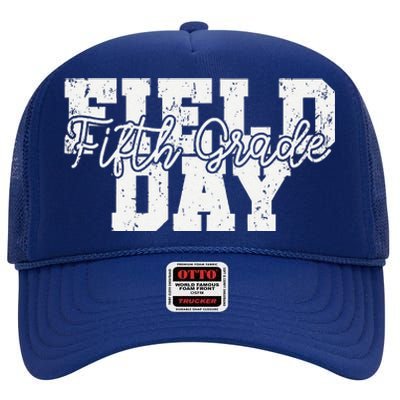 Field Day 2024 Fifth Grade School Teacher Orange High Crown Mesh Back Trucker Hat