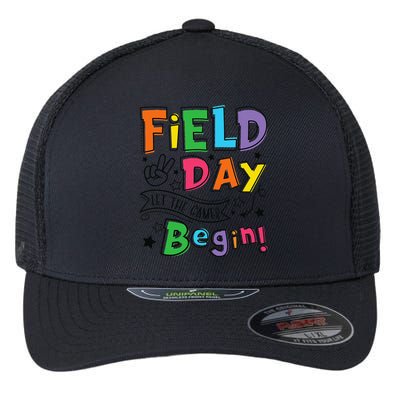 Field Day 2025 Let The Games Begin Teachers Field Day Flexfit Unipanel Trucker Cap