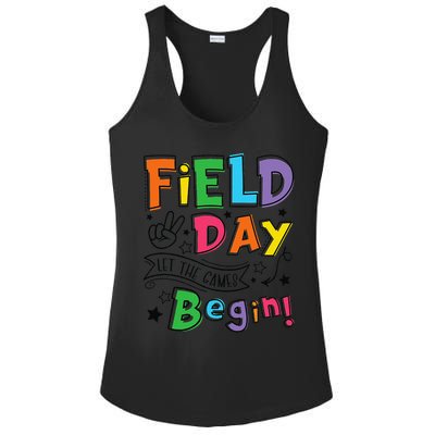 Field Day 2025 Let The Games Begin Teachers Field Day Ladies PosiCharge Competitor Racerback Tank