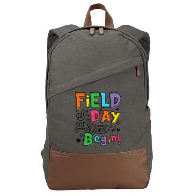 Field Day 2025 Let The Games Begin Teachers Field Day Cotton Canvas Backpack