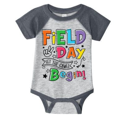 Field Day 2025 Let The Games Begin Teachers Field Day Infant Baby Jersey Bodysuit