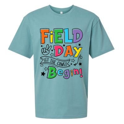 Field Day 2025 Let The Games Begin Teachers Field Day Sueded Cloud Jersey T-Shirt