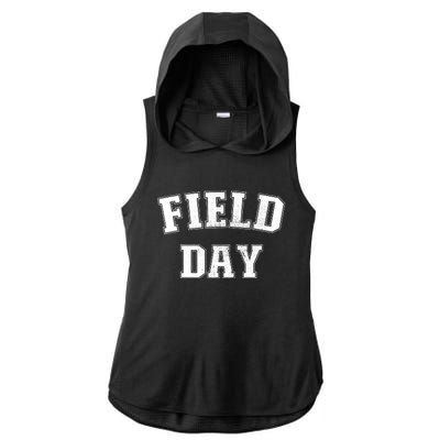 Field Day 2024 For School Teachers Family Team Orange Ladies PosiCharge Tri-Blend Wicking Draft Hoodie Tank