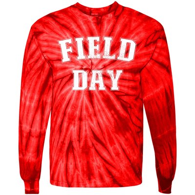 Field Day 2024 For School Teachers Family Team Orange Tie-Dye Long Sleeve Shirt