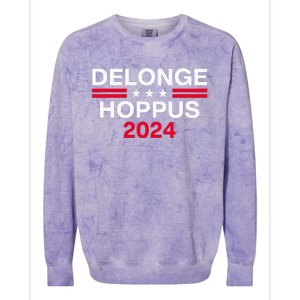 Funny Delongehoppus 2024 For President Colorblast Crewneck Sweatshirt