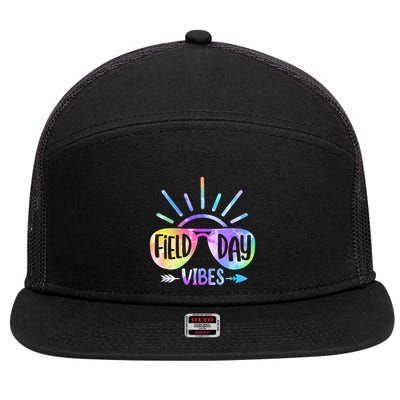 Field Day 2024 Field Day Vibes For Teacher 7 Panel Mesh Trucker Snapback Hat