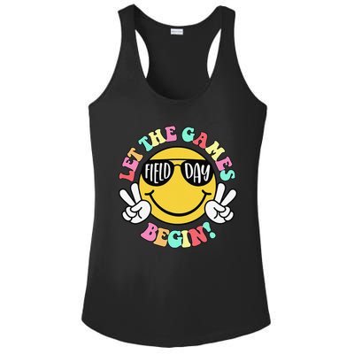 Field Day 2025 Let The Games Begin Teachers Field Day Ladies PosiCharge Competitor Racerback Tank