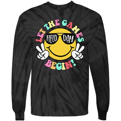 Field Day 2025 Let The Games Begin Teachers Field Day Tie-Dye Long Sleeve Shirt