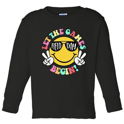Field Day 2025 Let The Games Begin Teachers Field Day Toddler Long Sleeve Shirt