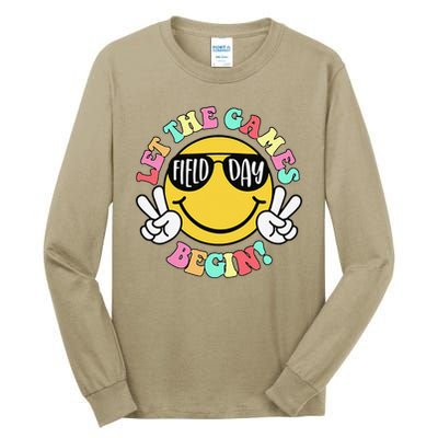 Field Day 2025 Let The Games Begin Teachers Field Day Tall Long Sleeve T-Shirt