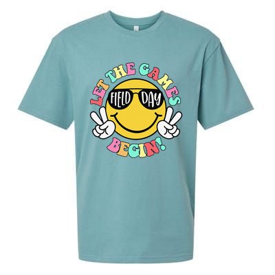 Field Day 2025 Let The Games Begin Teachers Field Day Sueded Cloud Jersey T-Shirt