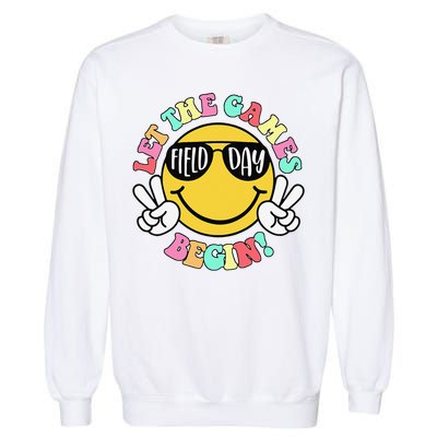 Field Day 2025 Let The Games Begin Teachers Field Day Garment-Dyed Sweatshirt