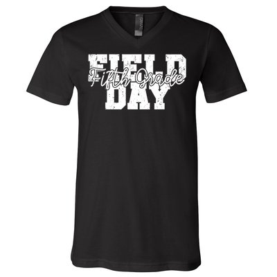 Field Day 2024 Fifth Grade School Teacher V-Neck T-Shirt