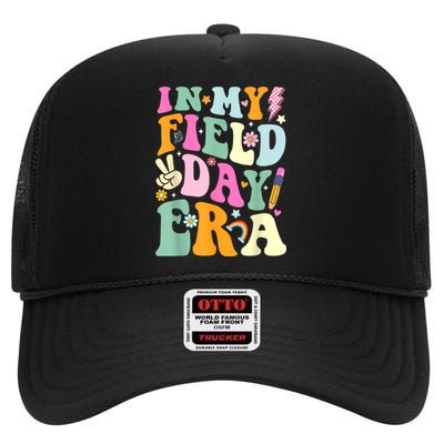 Field Day 2024 In My Field Day Era Teacher Field Day High Crown Mesh Back Trucker Hat