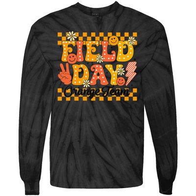 Field Day 2025 Orange Team Color Field Trip Team Tie-Dye Long Sleeve Shirt