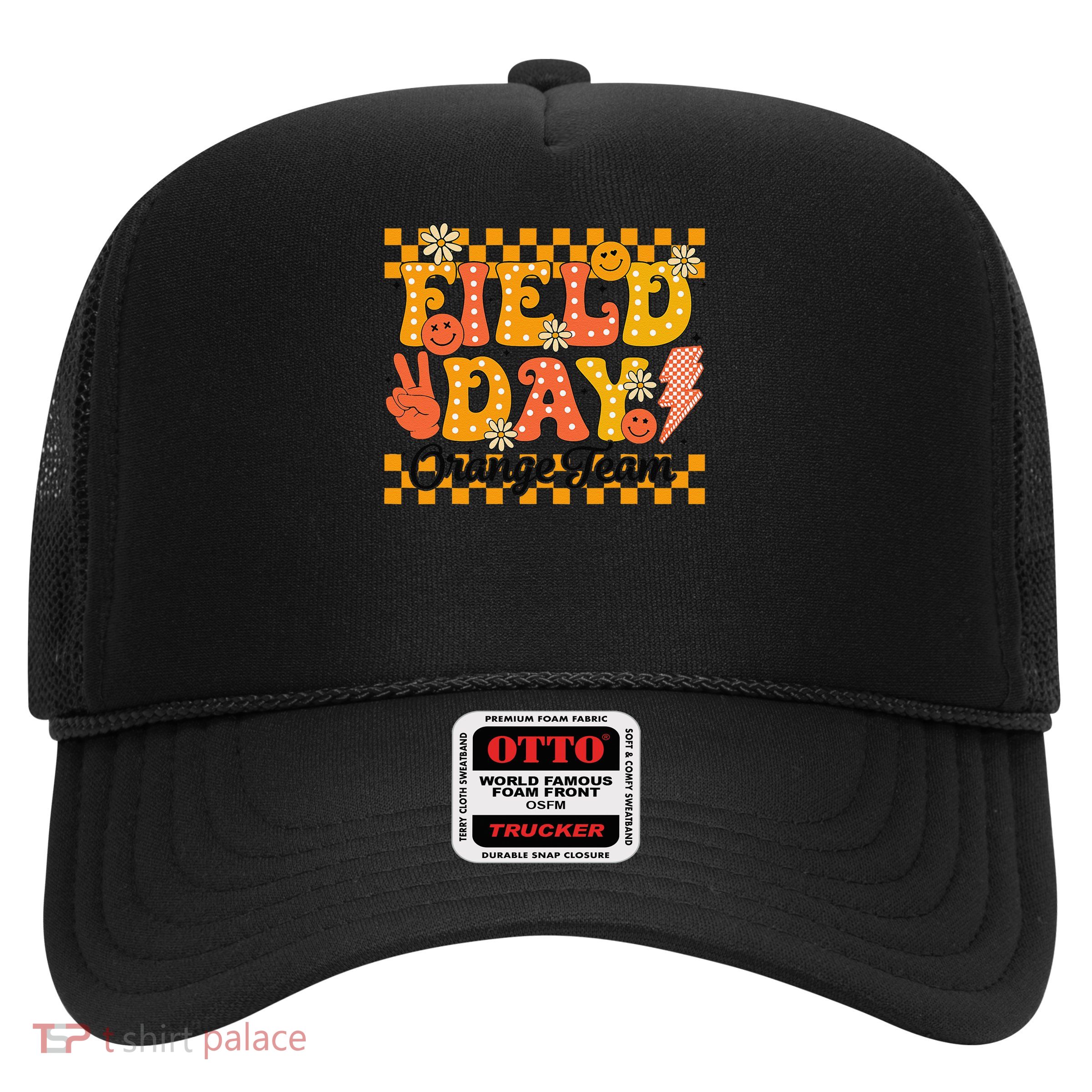 Field Day 2025 Orange Team Color Field Trip Team Trucker Hat