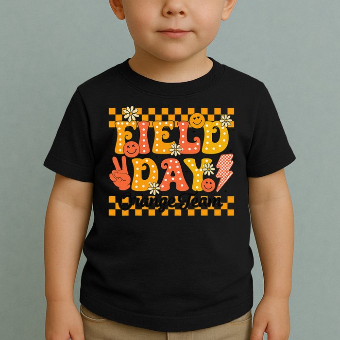 Field Day 2025 Orange Team Color Field Trip Team Toddler T-Shirt
