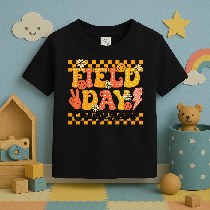Field Day 2025 Orange Team Color Field Trip Team Toddler T-Shirt