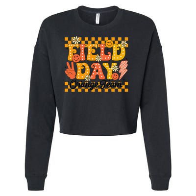 Field Day 2025 Orange Team Color Field Trip Team Cropped Pullover Crew