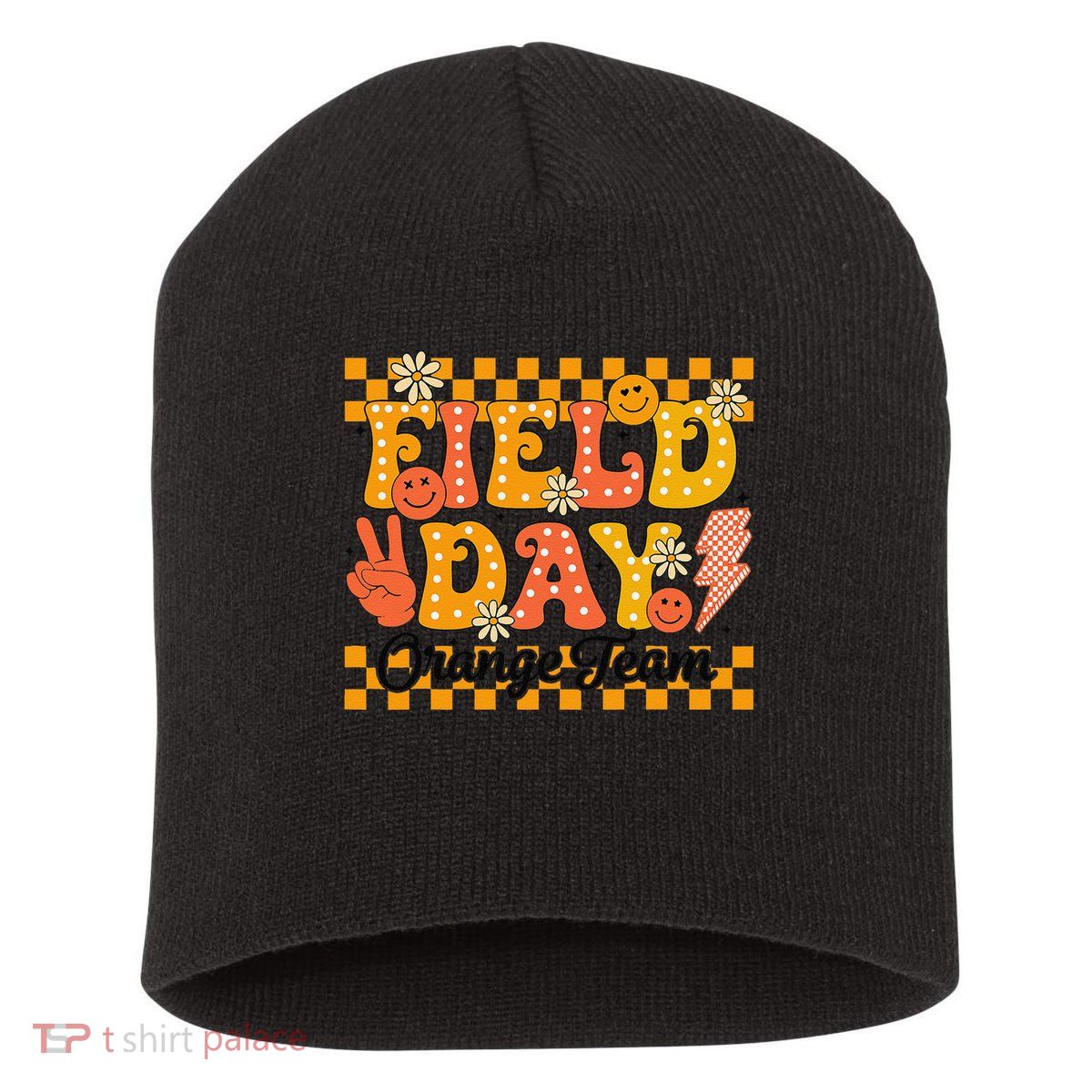 Field Day 2025 Orange Team Color Field Trip Team Short Acrylic Beanie