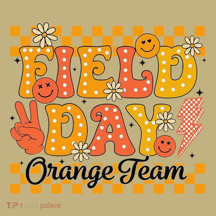 Field Day 2025 Orange Team Color Field Trip Team T-Shirt