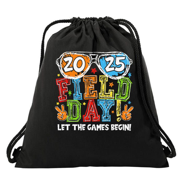 Field Day 2025 Let The Games Begin Teachers Field Day Drawstring Bag