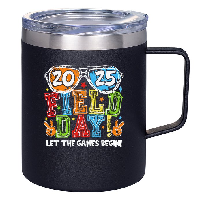 Field Day 2025 Let The Games Begin Teachers Field Day 12oz Stainless Steel Coffee Mug