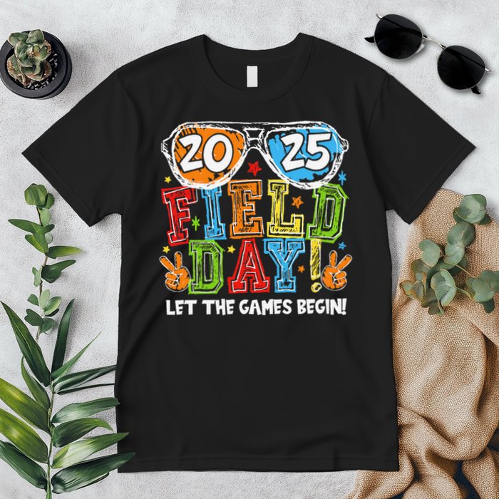Field Day 2025 Let The Games Begin Teachers Field Day Premium T-Shirt
