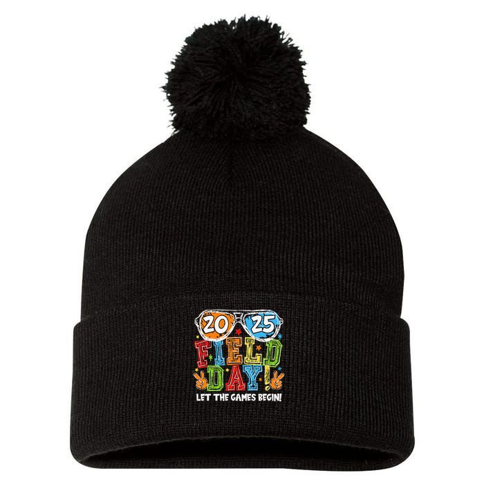 Field Day 2025 Let The Games Begin Teachers Field Day Pom Pom 12in Knit Beanie