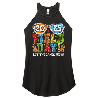 Field Day 2025 Let The Games Begin Teachers Field Day Women's Perfect Tri Rocker Tank