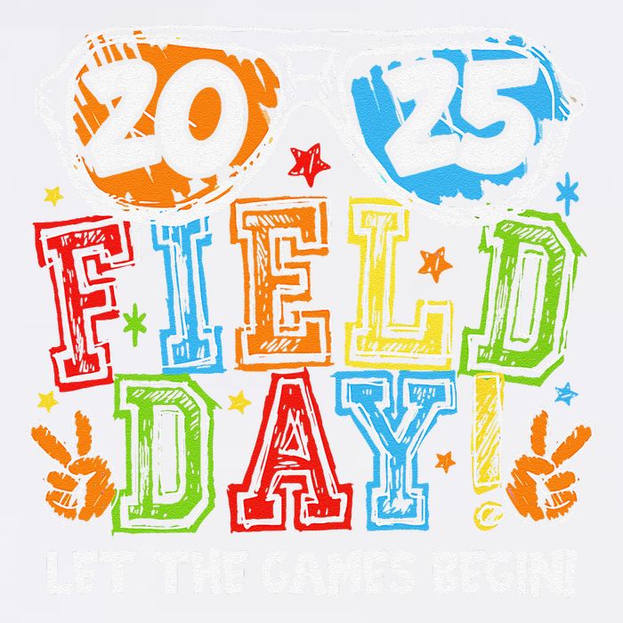 Field Day 2025 Let The Games Begin Teachers Field Day Garment-Dyed Sweatshirt