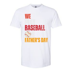 FatherS Day 2024 First Daddy Day Baseball Dad Gift Softstyle CVC T-Shirt