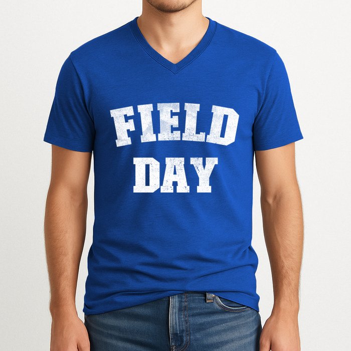 Field Day 2025 Matching Family Team Let Game Begin Gift V-Neck T-Shirt