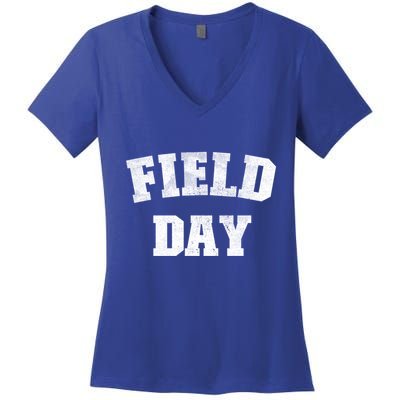Field Day 2025 Matching Family Team Let Game Begin Gift Women's V-Neck T-Shirt