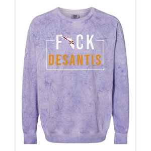 F Desantis 2024 florida flag Anti Ron Desantis 2024 Sucks Colorblast Crewneck Sweatshirt