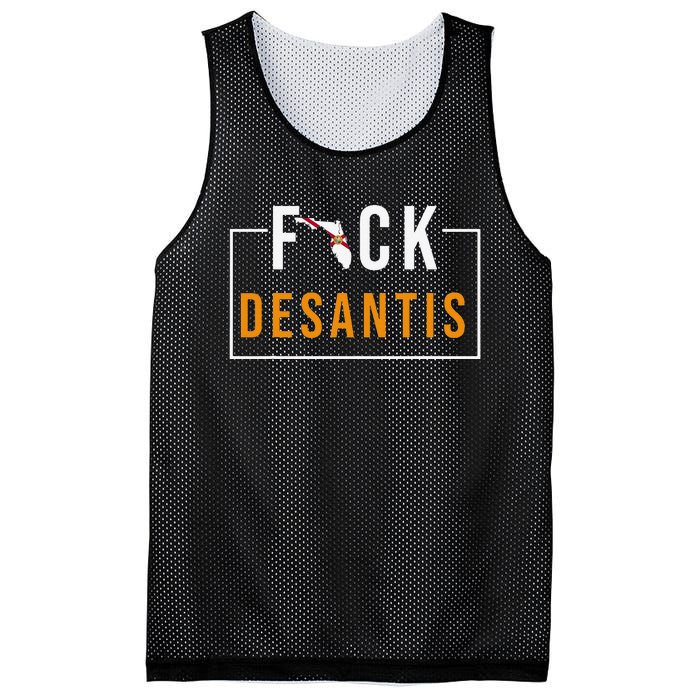 F Desantis 2024 florida flag Anti Ron Desantis 2024 Sucks Mesh Reversible Basketball Jersey Tank