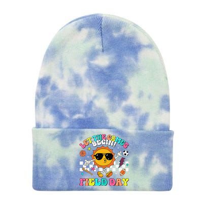 Field Day 2024 Let The Games Begin Teachers Field Day Tie Dye 12in Knit Beanie