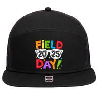 Field Day 2025 Funny Field Trip 2025 Last Day Of School 7 Panel Mesh Trucker Snapback Hat