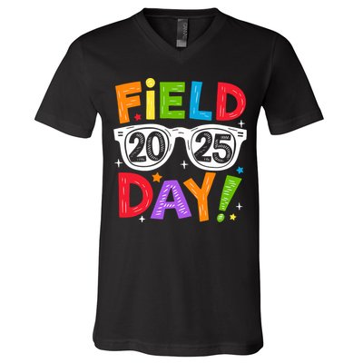 Field Day 2025 Funny Field Trip 2025 Last Day Of School V-Neck T-Shirt