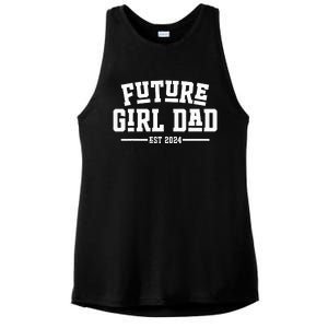 Future Dad 2024 First Time Daddy Gifts Ladies PosiCharge Tri-Blend Wicking Tank