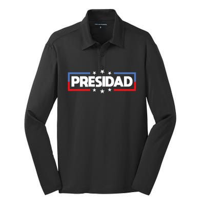 FatherS Day 2024 Presidad Election Dad President Silk Touch Performance Long Sleeve Polo