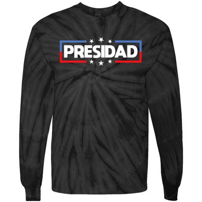 FatherS Day 2024 Presidad Election Dad President Tie-Dye Long Sleeve Shirt